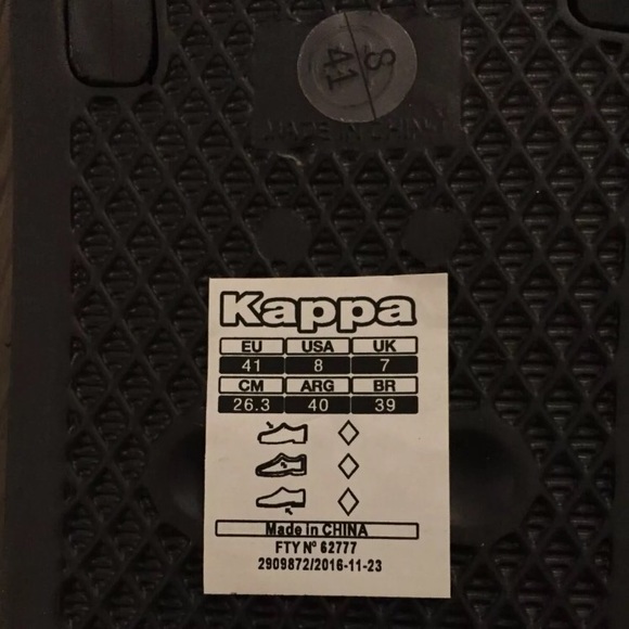 Kappa Black Sandals Bath Flip Flop Soccer Slides - Picture 6 of 6